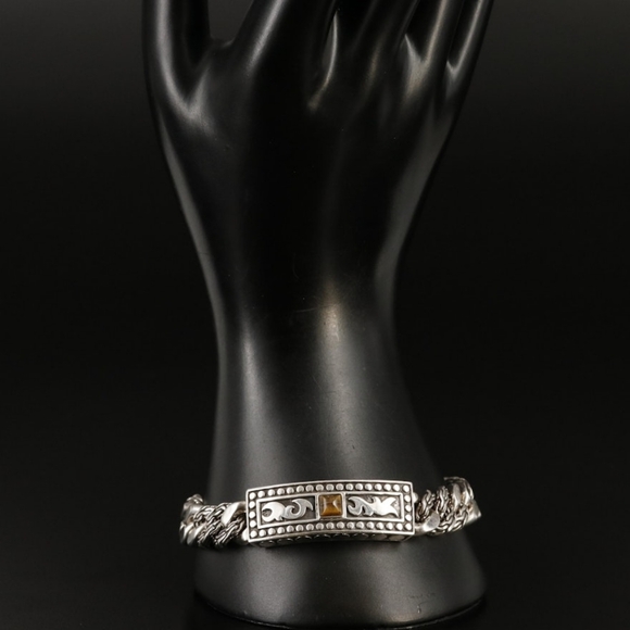 John Hardy Dayak Batu Link Tiger's Eye Bracelet Sterling- Unisex Sz 8.5" - Picture 4 of 4